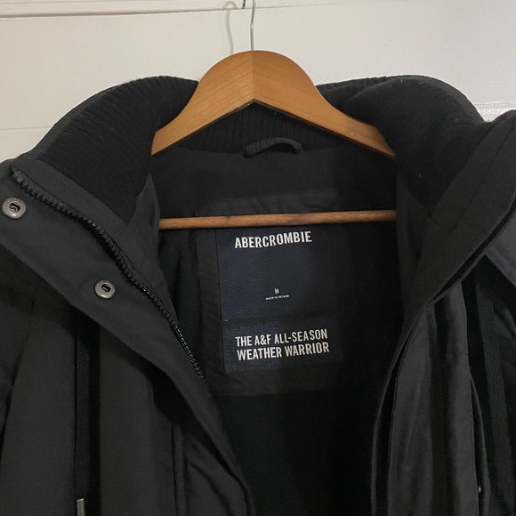 Abercrombie Black Winter Parka Jacket NWOT - Picture 7 of 9